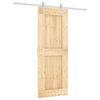vidaXL Skjutd&ouml;rr Naturlig och vit 80 x 210 cm Massiv furutr&auml;d&ouml;rr