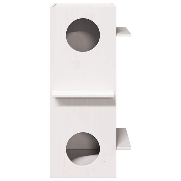 vidaXL Katthus vit 43x43x90 cm massiv furu