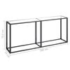 vidaXL Konsolbord transparent 180x35x75,5 cm härdat glas