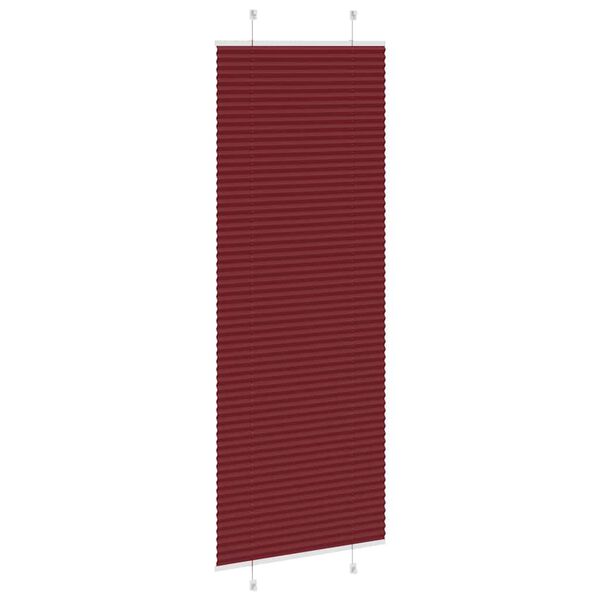 vidaXL Plisserad persienn Bordeaux r&ouml;d 80x200 cm tyg bredd 79,4 cm