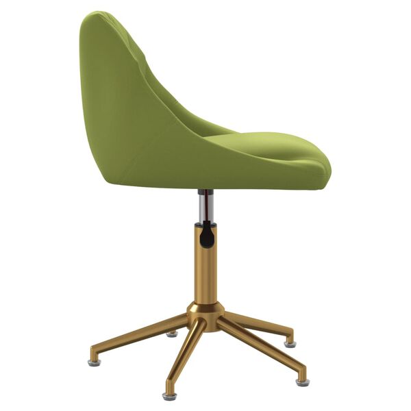 vidaXL Snurrbar matstol ljusgr&ouml;n sammet