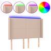 vidaXL S&auml;nggavel LED cappuccino 147x16x118/128 cm konstl&auml;der