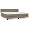 vidaXL Rams&auml;ng med madrass taupe 200x200 cm tyg