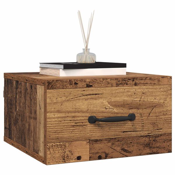 vidaXL Nattduksbord Gammalt tr&auml; 35 x 35 x 20 cm Konstruerat tr&auml;