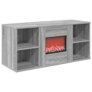 vidaXL Elektrisk eldstad Gr&aring; Sonoma 100 x 37 x 45,5 cm Konstruerat tr&auml;