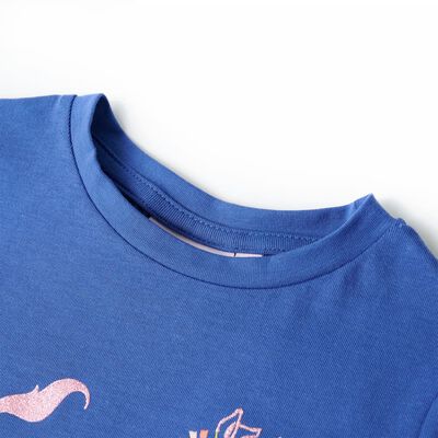 T-shirt för barn koboltblå 92