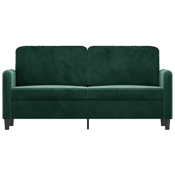 vidaXL Soffa 2-sits m&ouml;rkgr&ouml;n 140 cm sammet