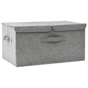 vidaXL F&ouml;rvaringsl&aring;da tyg 50x30x25 cm gr&aring;