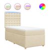 vidaXL Rams&auml;ng med madrass gr&auml;ddvit 80x200 cm tyg