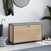 vidaXL Skob&auml;nk med flip-l&aring;da sonoma-ek 102x32x56 cm