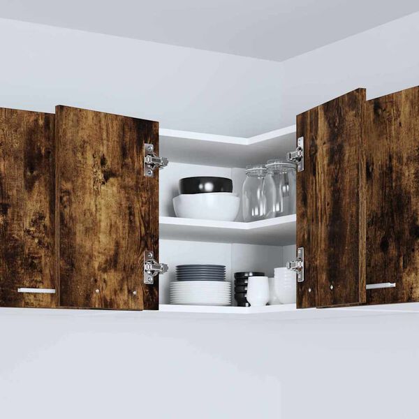 vidaXL H&auml;ngande sk&aring;p R&ouml;kt ek och vit 57 x 57 x 40 cm Konstruerat tr&auml;