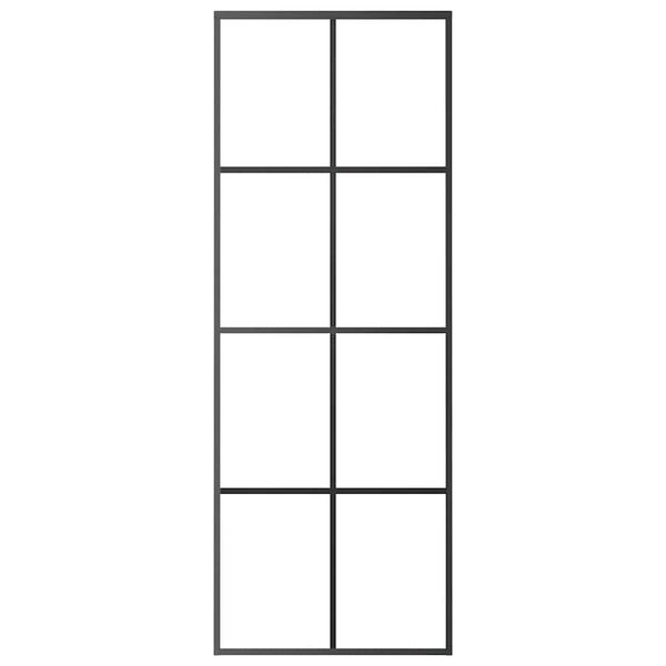 vidaXL Skjutd&ouml;rr aluminium med ESG-glas 76x205 cm svart