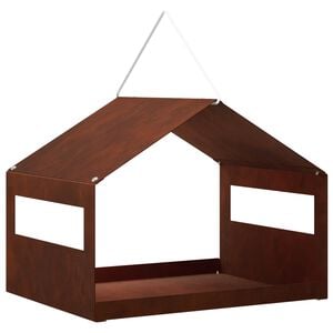 vidaXL H&auml;ngande f&aring;gelmatare V&auml;derbest&auml;ndig st&aring;l Rostig 30 x 23 x 23 cm
