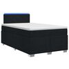 vidaXL Boxspring s&auml;ng med madrass och LED Svart 120 x 190 cm Tyg