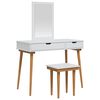 vidaXL Skrivbordsset FAUSKE 3 st Vit 100 x 50 x 143 cm