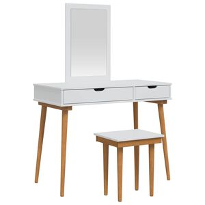 vidaXL Skrivbordsset FAUSKE 3 st Vit 100 x 50 x 143 cm