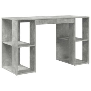 vidaXL Skrivbord Betonggr&aring; Konstruerat tr&auml; 130 x 50,5 x 75 cm