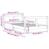 vidaXL Sängram för barnsäng vit 80x160 cm massiv furu