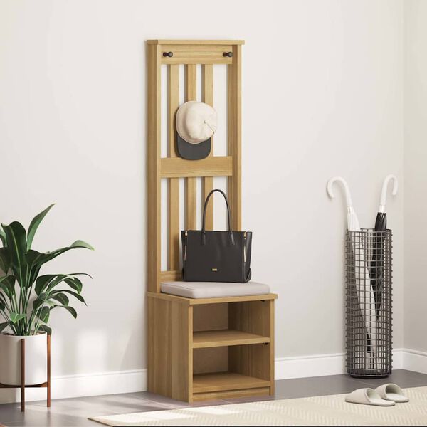 vidaXL Hallgran "SANDNES" 45x40x159,5 cm massiv trä furu