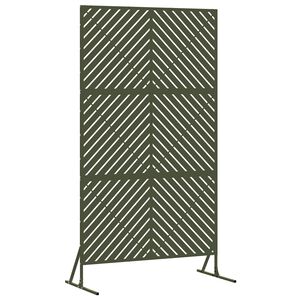 vidaXL Avsk&auml;rmningssk&auml;rm 100 x 50 x 180 cm St&aring;l Olivgr&ouml;n