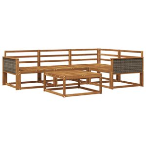 vidaXL Utomhussoffset 5 pcs Naturlig Massivt Akaciatr&auml;