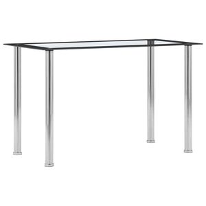 vidaXL Matbord svart och transparent 120x60x75 cm h&auml;rdat glas