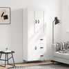 vidaXL H&ouml;gsk&aring;p vit 69,5x34x180 cm konstruerat tr&auml;