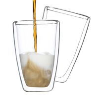 HI Latte macchiato-glas 2 st 400 ml genomskinlig