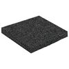vidaXL Gummigranulat uteplatsplatta Svart 9 x 9 x 0,8 cm Gummi