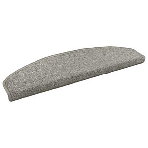vidaXL Sj&auml;lvh&auml;ftande trappmattor 15 st 80 x 24,5 x 3,5 cm Ljusgr&aring;