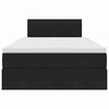 vidaXL F&ouml;rvaringss&auml;ng med LED med madrass Svart 120 x 190 cm Sammet