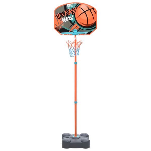 vidaXL Flyttbar basketkorg justerbar 109-141 cm