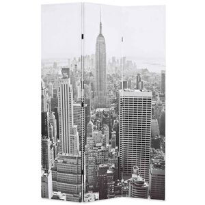 vidaXL Hopf&auml;llbar rumsavdelare New York i dagtid 120x170 cm svart/vit
