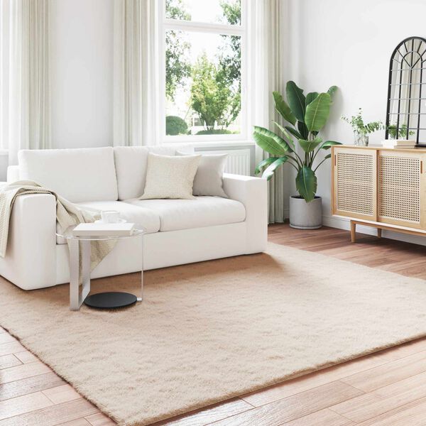 vidaXL Fusk-kaninp&auml;lsmatta Olite Taupe 200 x 200 cm Polyester