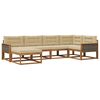 vidaXL Utomhussoffset 6 st Naturlig och Beige