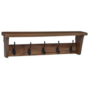 vidaXL Hanger Brun 50 x 10 x 14 cm Massivt mahognytr&auml;