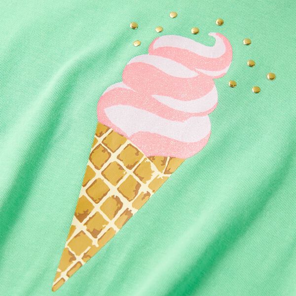 T-shirt för barn ljusgrön 140