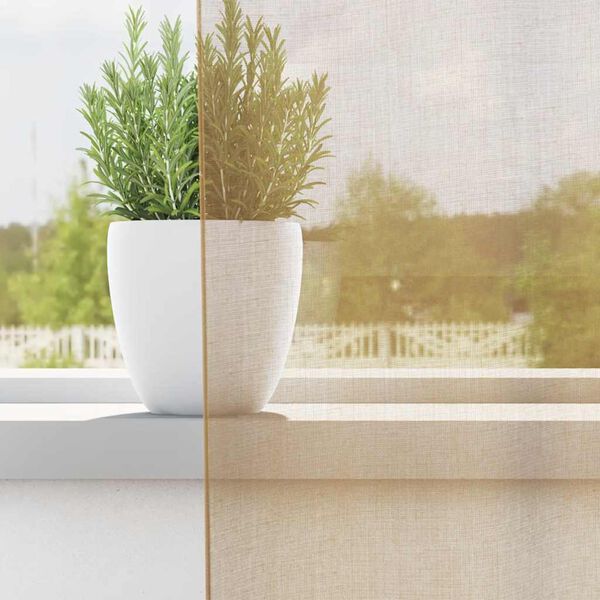 vidaXL Voile gardiner med genomföringar 2 st sand