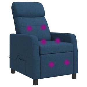 vidaXL Massagef&aring;t&ouml;lj Bl&aring; Tyg