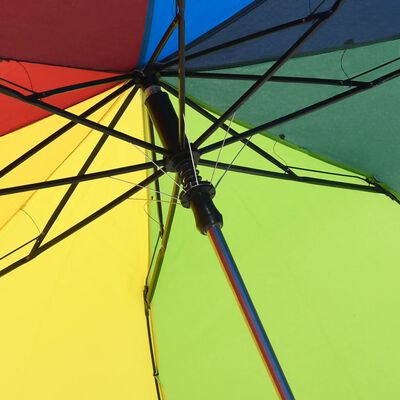vidaXL Paraply automatisk hopfällbart flerfärgad 124 cm