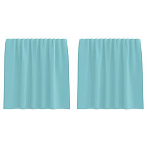 vidaXL Voile gardiner med st&aring;ngfickor 2 st turkos