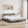 vidaXL Bed Frame "Dover" Taupe 180x200 cm Fabric