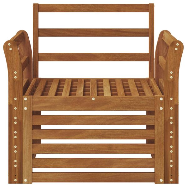 vidaXL Utomhussoffset Naturf&auml;rg 75,5 x 63 x 73 cm Massivt Akaciatr&auml;