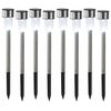 HI Tr&auml;dg&aring;rdsbelysning solcell LED 8-pack rostfritt st&aring;l