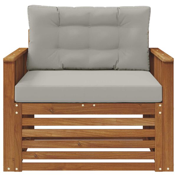 vidaXL Utomhussoffset Massivt akaciatr&auml; och polyester Naturf&auml;rg