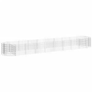 vidaXL Planteringsgabion galvaniserat j&auml;rn 500x100x50 cm