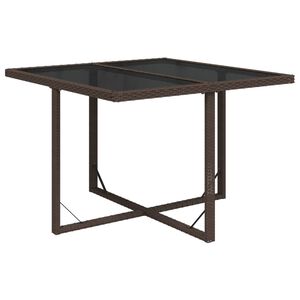 vidaXL Tr&auml;dg&aring;rdsbord brun 109x107x74 cm konstrotting och glas