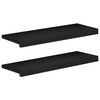 vidaXL Trapstegsmattor 2 st 70 x 25 x 2 cm Svart Massivt boktr&auml;