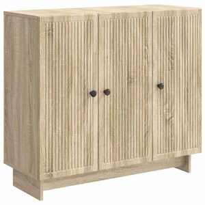 vidaXL Sideboard Sonoma-ek 89 x 34,5 x 80 cm Konstruerat tr&auml;