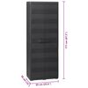 vidaXL Trädgårdsskåp 3 hyllor svart